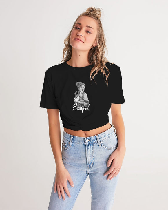 Aphrodite | Twist-Front Cropped Tee
