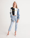 Black & White | Twist-Front Cropped Tee